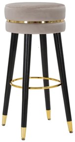 Scaun de bar gri deschis tapițat (înălțime șezut 74 cm) Paris – Mauro Ferretti