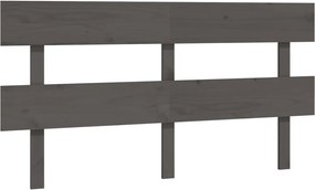 vidaXL Tăblie de pat, gri, 154x3x81 cm, lemn masiv de pin