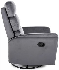 Scaun reclinabil Belfort Velvet, gri