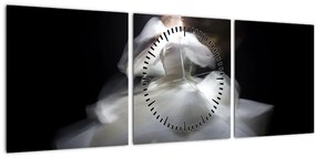 Tablou cu floare de lotus (cu ceas) (90x30 cm)