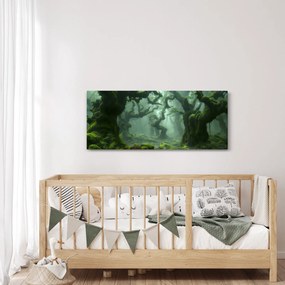 Tablou - O pădure acoperită de mușchi (120x50 cm)