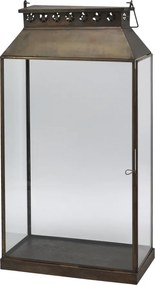 Felinar cu model din alama antichizata, H55 cm