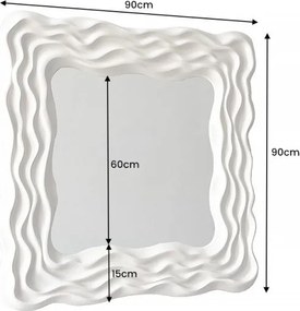 Oglinda decorativa design modern Wave 90cm greige