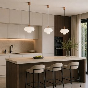 Lustra/pendul design decorativ TRESCO cupru/opal