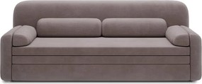 Canapea maro extensibilă/cu spațiu de depozitare cu tapițerie din catifea reiată 236 cm Elioss – ELTAP