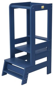 Turn de învățare albastru din lemn de pin Montessori – Meowbaby