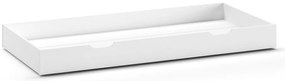 Pat‑căsuță 90 × 200 cm ALB cu balustradă și sertar – refugiu sigur și somn liniștit – gamă Dallas – Vipack