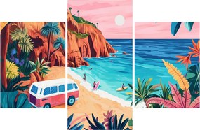 Tablou - Rulotă la ocean (90x60 cm)