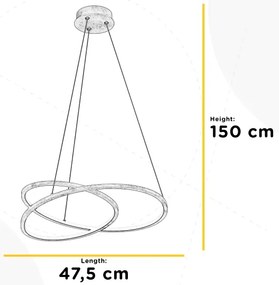 Lustră LED pe cablu ONLI LIBERTY LED/30W/230V 4000K auriu