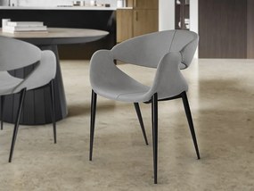 Scaun dining design elegant Giro gri