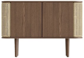 Comodă maro/în culoare naturală joasă cu aspect de lemn de stejar 109x75 cm Treasures – UMAGE