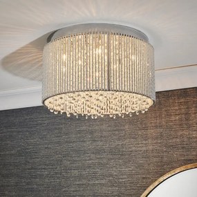 Plafonieră de cristal Endon 81980 GALINA 10xG9/25W/230V crom mat