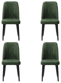 Set 4 Scaune Artemis Verde Picior Negru