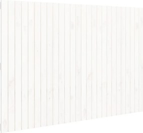 vidaXL Tăblie de pat pentru perete, alb, 166x3x110 cm, lemn masiv pin