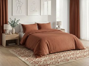 Lenjerie de pat din bumbac CALMORA maro Dimensiune lenjerie de pat: 2 buc 70 x 90 cm | 200 x 220 cm
