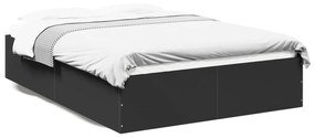 3281022 vidaXL Cadru de pat, negru, 120x200 cm, lemn prelucrat