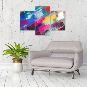 Tablou - Dungi colorate cu pensula (90x60 cm)