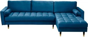 Coltar elegant Cozy Velvet, catifea aqua