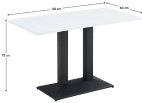 Masă de sufragerie Rahola 2 (alb + negru) (pentru 4 persoane). 1116485