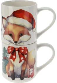 Set 2 căni Fox, 265 ml, porțelan