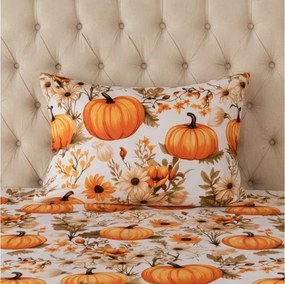 Fata de perna din microfibra FLOWERS AND PUMPKINS 50x70 cm, portocaliu