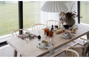 Masă de dining din lemn de stejar lăcuit Rowico Brooklyn, 220 x 95 cm, mat