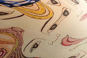 Tablou mamă pe fundal abstract