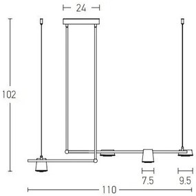 Lustra LED moderna stil minimalist Agnes