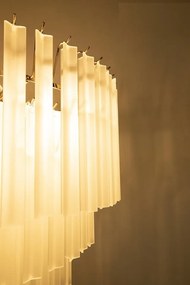 Lustra suspendata metal auriu, sticla alba GORDON 80