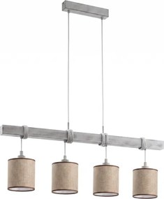 Brilagi - Lustră LED pe cablu NUBILA 4xE27/60W/230V gri/maro