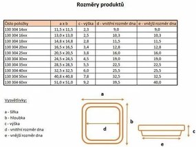 Tavă ghiveci de flori Plastia Lotus 60 x 60, ciocolată