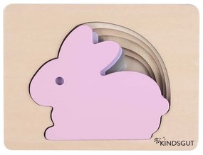 Puzzle din lemn pentru copii Kindsgut Rabbit