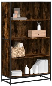 vidaXL Bibliotecă, stejar fumuriu, 80,5x35x139 cm, lemn prelucrat