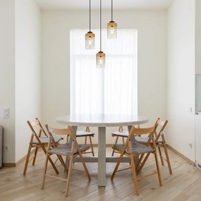 Lustră pe cablu FINCA 3xE27/40W/230V metal/lemn Globo 15557-3H