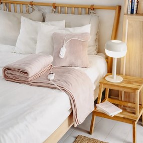 Patura electrica Adler AD 7443, 120W, 160x180 cm, Controler LCD, Protectie la supraincalzire, 7 setari, Timer, Roz