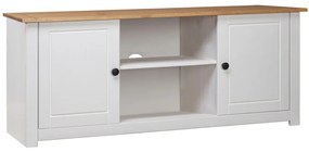 vidaXL Comodă TV, alb, 120x40x50 cm, lemn masiv de pin, gama Panama