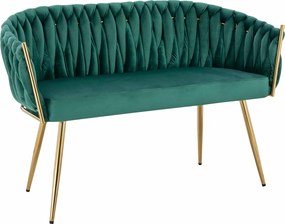 HR750 Verde din Caifea Canapea cu Picioare Aurii