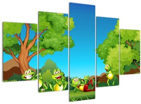 Tablou - Broscuțe vesele (150x105 cm)