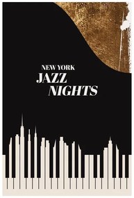 Imprimare de artă Kubistika - NY Jazz, (40 x 60 cm)