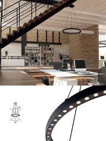 Lustra LED design circular, Diametru 62,8cm, RIUMAR arena, MA-8674