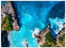 Tablou pe sticlă - Golful din Bali (70x50 cm)