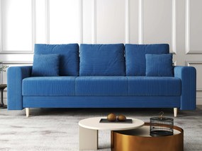 Canapea extensibilă dumonde cu ladă de depozitare si sezut confortabil din spuma high-density, Kronos Zoom Albastru 210x100 cm