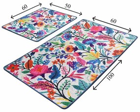 Set 2 covorase de baie Chilai Home 359CHL2367, Tesatura catifea 100% antibacteriana, Multicolor