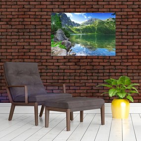 Tablou cu lac în munții Tatra (90x60 cm)