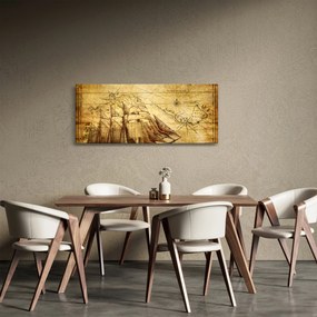 Tablou - Harta veche (120x50 cm)