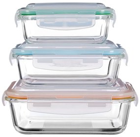 Recipiente de alimente 3 buc. din sticlă și silicon Freska – Premier Housewares