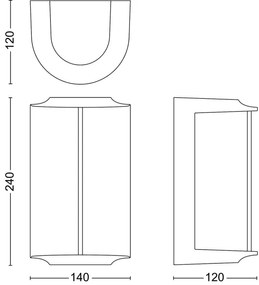 Aplică LED de exterior Philips REESE LED/4,3W/230V 2700K IP44