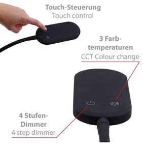 Lampadar LED flexibil dimabil Briloner 1297-015 LED/6,6W/230V