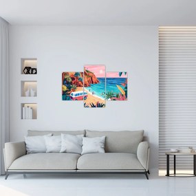 Tablou - Rulotă la ocean (90x60 cm)