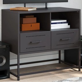vidaXL Dulap TV, negru, 68x39x60,5 cm, oțel